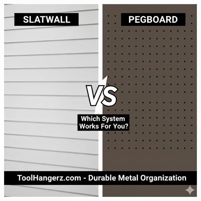 Pegboard vs slatwall comparison for garage tool storage